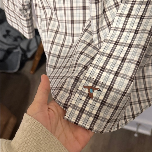 Classic Checkered Button-Down Shirt - Black and White - Picture 5 of 6